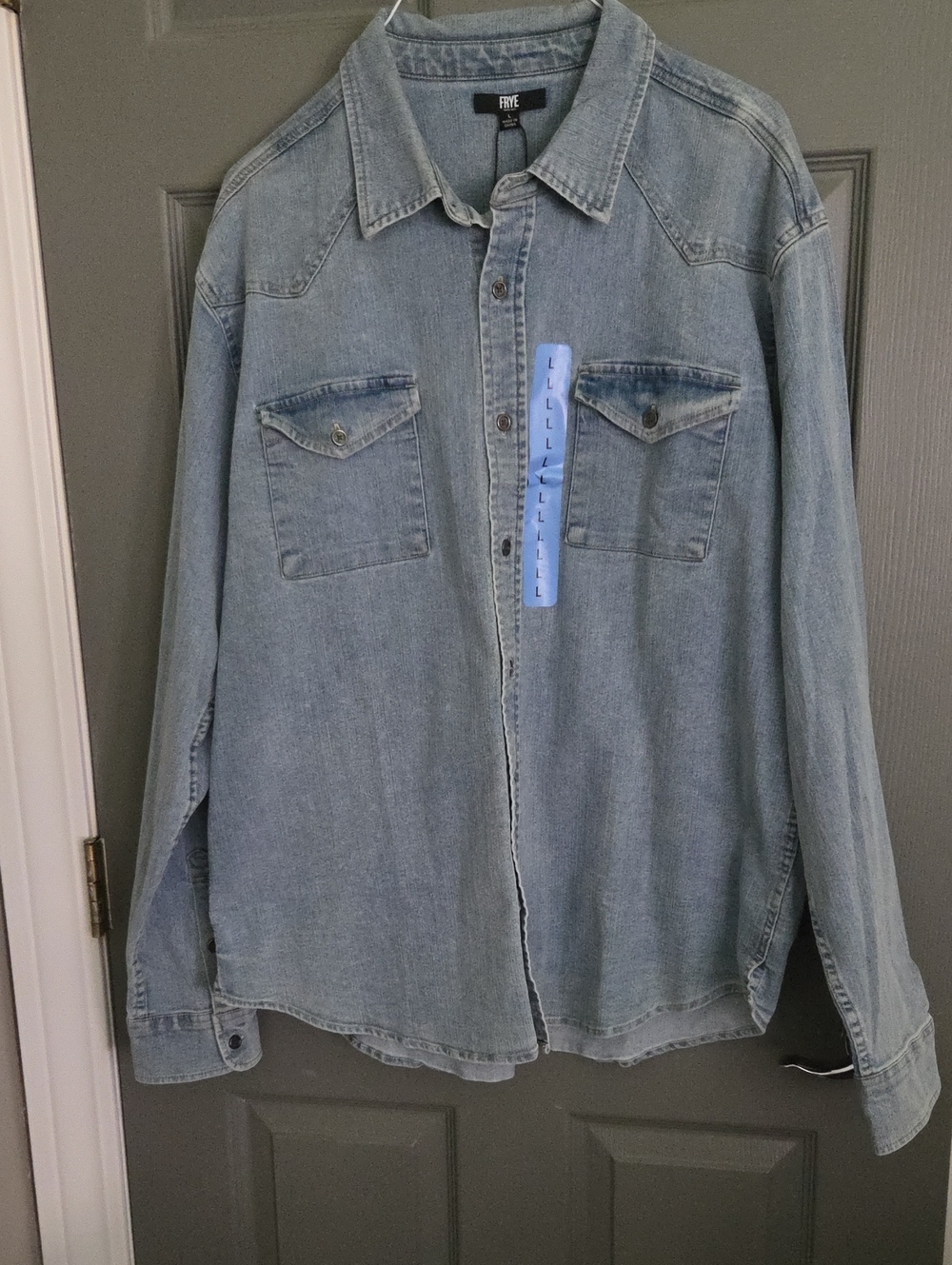 Men's FRYE Light Blue Denim Shirt Jacket